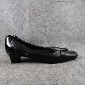 Classic Pumps Womens 37 Black Slip On Low Heel Formal Dress Event Comfort